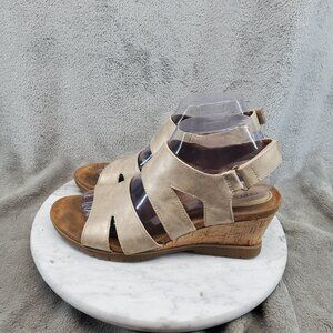 Sofft Shoes Womens Size 8 Gold Leather Sadra EuroSoft Strappy Sandals